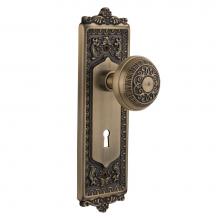 Nostalgic Warehouse 701915 - Nostalgic Warehouse Egg & Dart Plate with Keyhole Privacy Egg & Dart Door Knob in Antique