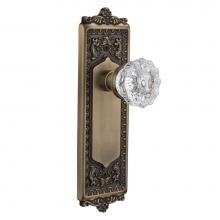 Nostalgic Warehouse 701942 - Nostalgic Warehouse Egg & Dart Plate with Keyhole Privacy Crystal Glass Door Knob in Antique B