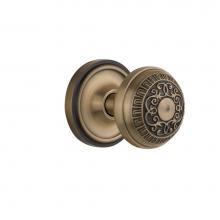 Nostalgic Warehouse 701960 - Nostalgic Warehouse Classic Rosette Passage Egg & Dart Door Knob in Antique Brass