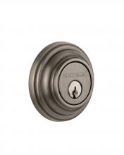 Nostalgic Warehouse 702294 - Nostalgic Warehouse Classic Rosette Double Cylinder Deadbolt in Antique Pewter