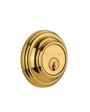 Nostalgic Warehouse 702299 - Nostalgic Warehouse Classic Rosette Double Cylinder Deadbolt in Polished Brass