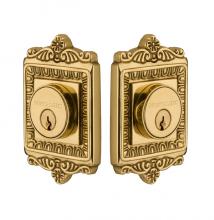 Nostalgic Warehouse 702358 - Nostalgic Warehouse Egg & Dart Plate Double Cylinder Deadbolt in Unlacquered Brass