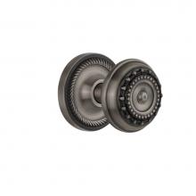 Nostalgic Warehouse 702506 - Nostalgic Warehouse Rope Rosette Passage Meadows Door Knob in Antique Pewter