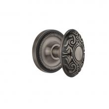 Nostalgic Warehouse 702531 - Nostalgic Warehouse Rope Rosette Passage Victorian Door Knob in Antique Pewter