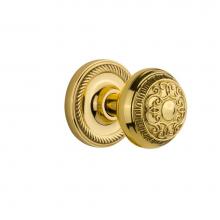 Nostalgic Warehouse 702553 - Nostalgic Warehouse Rope Rosette Privacy Egg & Dart Door Knob in Polished Brass