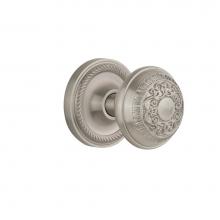 Nostalgic Warehouse 702554 - Nostalgic Warehouse Rope Rosette Privacy Egg & Dart Door Knob in Satin Nickel