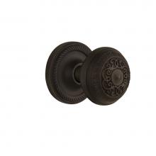 Nostalgic Warehouse 702562 - Nostalgic Warehouse Rope Rosette Double Dummy Egg & Dart Door Knob in Oil-Rubbed Bronze