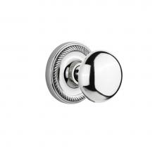 Nostalgic Warehouse 702577 - Nostalgic Warehouse Rope Rosette Privacy New York Door Knob in Bright Chrome