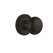 Nostalgic Warehouse 702578 - Nostalgic Warehouse Rope Rosette Privacy New York Door Knob in Oil-Rubbed Bronze