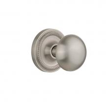 Nostalgic Warehouse 702580 - Nostalgic Warehouse Rope Rosette Privacy New York Door Knob in Satin Nickel