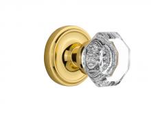 Nostalgic Warehouse 702727 - Nostalgic Warehouse Classic Rosette Double Dummy Waldorf Door Knob in Unlacquered Brass