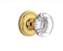 Nostalgic Warehouse 702733 - Nostalgic Warehouse Classic Rosette Double Dummy Round Clear Crystal Glass Door Knob in Unlacquere