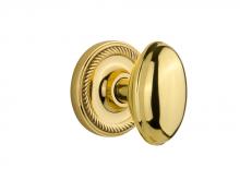 Nostalgic Warehouse 702736 - Nostalgic Warehouse Rope Rosette Double Dummy Homestead Door Knob in Unlacquered Brass