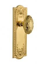 Nostalgic Warehouse 702778 - Nostalgic Warehouse Meadows Plate Double Dummy Victorian Door Knob in Unlacquered Brass