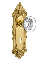 Nostalgic Warehouse 702850 - Nostalgic Warehouse Victorian Plate with Keyhole Double Dummy Round Clear Crystal Glass Door Knob