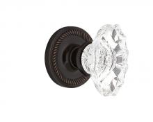 Nostalgic Warehouse 702985 - Nostalgic Warehouse Rope Rosette Privacy Chateau Door Knob in Timeless Bronze