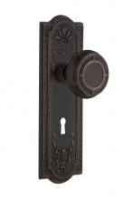 Nostalgic Warehouse 703288 - Nostalgic Warehouse Meadows Plate with Keyhole Privacy Mission Door Knob in Timeless Bronze