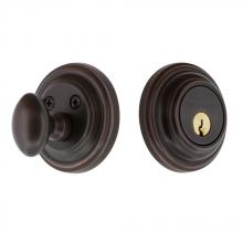 Nostalgic Warehouse 703930 - Nostalgic Warehouse Classic Rosette Single Cylinder Deadbolt in Timeless Bronze