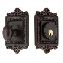 Nostalgic Warehouse 703937 - Nostalgic Warehouse Egg & Dart Plate Single Cylinder Deadbolt in Timeless Bronze