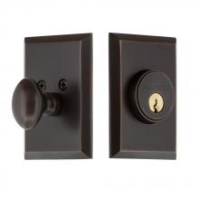 Nostalgic Warehouse 703943 - Nostalgic Warehouse New York Plate Single Cylinder Deadbolt in Timeless Bronze