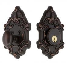 Nostalgic Warehouse 703949 - Nostalgic Warehouse Victorian Plate Single Cylinder Deadbolt in Timeless Bronze