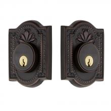 Nostalgic Warehouse 703960 - Nostalgic Warehouse Meadows Plate Double Cylinder Deadbolt in Timeless Bronze