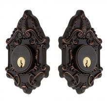 Nostalgic Warehouse 703969 - Nostalgic Warehouse Victorian Plate Double Cylinder Deadbolt in Timeless Bronze