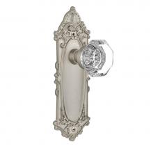 Nostalgic Warehouse 704050 - Nostalgic Warehouse Victorian Plate Privacy Waldorf Door Knob in Satin Nickel