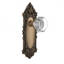 Nostalgic Warehouse 704052 - Nostalgic Warehouse Victorian Plate Privacy Waldorf Door Knob in Antique Brass