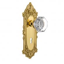 Nostalgic Warehouse 704072 - Nostalgic Warehouse Victorian Plate with Keyhole Privacy Waldorf Door Knob in Polished Brass