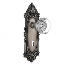 Nostalgic Warehouse 704073 - Nostalgic Warehouse Victorian Plate with Keyhole Privacy Waldorf Door Knob in Antique Pewter