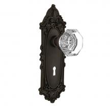 Nostalgic Warehouse 704075 - Nostalgic Warehouse Victorian Plate with Keyhole Privacy Waldorf Door Knob in Oil-Rubbed Bronze