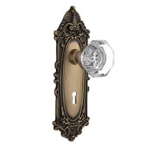 Nostalgic Warehouse 704082 - Nostalgic Warehouse Victorian Plate with Keyhole Passage Waldorf Door Knob in Antique Brass