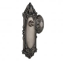 Nostalgic Warehouse 704096 - Nostalgic Warehouse Victorian Plate Privacy Victorian Door Knob in Antique Pewter