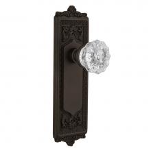 Nostalgic Warehouse 704161 - Nostalgic Warehouse Egg & Dart Plate Privacy Crystal Glass Door Knob in Oil-Rubbed Bronze