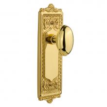 Nostalgic Warehouse 704176 - Nostalgic Warehouse Egg & Dart Plate Privacy Homestead Door Knob in Polished Brass