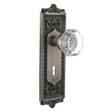 Nostalgic Warehouse 704249 - Nostalgic Warehouse Egg & Dart Plate with Keyhole Privacy Waldorf Door Knob in Antique Pewter