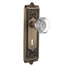 Nostalgic Warehouse 704252 - Nostalgic Warehouse Egg & Dart Plate with Keyhole Privacy Waldorf Door Knob in Antique Brass