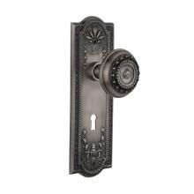 Nostalgic Warehouse 704298 - Nostalgic Warehouse Meadows Plate with Keyhole Passage Meadows Door Knob in Antique Pewter