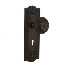 Nostalgic Warehouse 704299 - Nostalgic Warehouse Meadows Plate with Keyhole Passage Meadows Door Knob in Oil-Rubbed Bronze