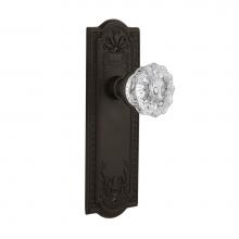 Nostalgic Warehouse 704305 - Nostalgic Warehouse Meadows Plate Privacy Crystal Glass Door Knob in Oil-Rubbed Bronze