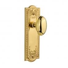 Nostalgic Warehouse 704320 - Nostalgic Warehouse Meadows Plate Privacy Homestead Door Knob in Polished Brass