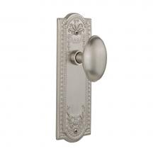 Nostalgic Warehouse 704322 - Nostalgic Warehouse Meadows Plate Privacy Homestead Door Knob in Satin Nickel