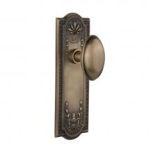 Nostalgic Warehouse 704324 - Nostalgic Warehouse Meadows Plate Privacy Homestead Door Knob in Antique Brass