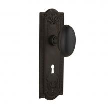 Nostalgic Warehouse 704353 - Nostalgic Warehouse Meadows Plate with Keyhole Passage Homestead Door Knob in Oil-Rubbed Bronze