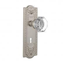 Nostalgic Warehouse 704394 - Nostalgic Warehouse Meadows Plate with Keyhole Privacy Waldorf Door Knob in Satin Nickel