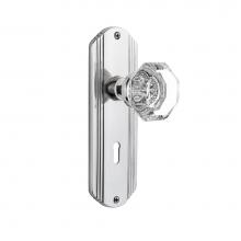 Nostalgic Warehouse 704441 - Nostalgic Warehouse Deco Plate with Keyhole Privacy Waldorf Door Knob in Bright Chrome