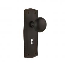 Nostalgic Warehouse 704450 - Nostalgic Warehouse Prairie Plate with Keyhole Privacy New York Door Knob in Oil-Rubbed Bronze