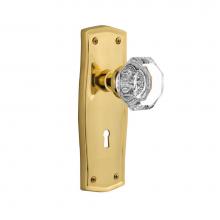 Nostalgic Warehouse 704500 - Nostalgic Warehouse Prairie Plate with Keyhole Privacy Waldorf Door Knob in Polished Brass