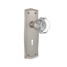 Nostalgic Warehouse 704502 - Nostalgic Warehouse Prairie Plate with Keyhole Privacy Waldorf Door Knob in Satin Nickel